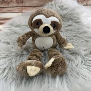 NWOT Spark Create Imagine Brown Sloth Plush Lovey Crinkle Sensory Rattle Stretch